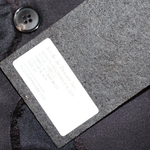 BNWT SS25 ECOLE DE PENSEE WAVE CUT JACQUARD SHIRT 50 - Picture 8 of 15